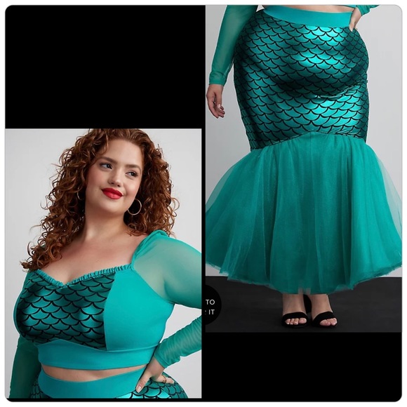 Torrid Mermaid Costume 2-Piece Mesh Dress NWT Size 4 SOLD OUT AT TORRID - Picture 15 of 16